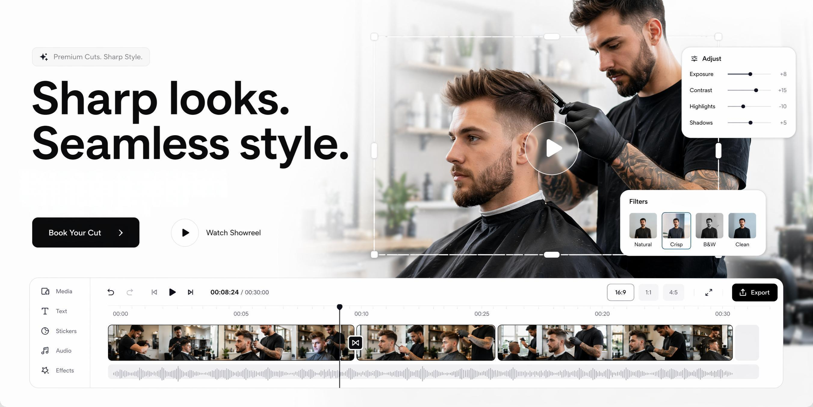 CapCut Barbershop - Home